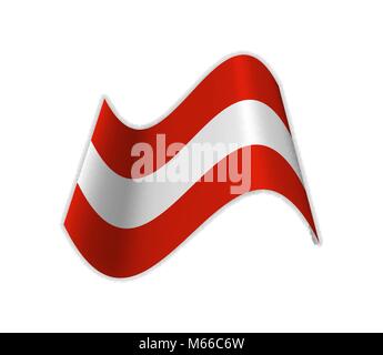 Flag of Austria is red and white Stock Vector