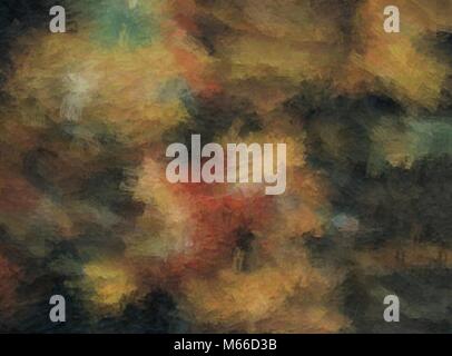 Abstract background of colored grunge texture of blurred paint smears and stains on textured canvas Stock Photo