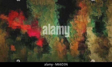 Abstract background of colored grunge texture of blurred paint smears and stains on textured canvas Stock Photo