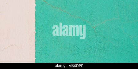 Green and white grunge structural plaster texture banner background Stock Photo