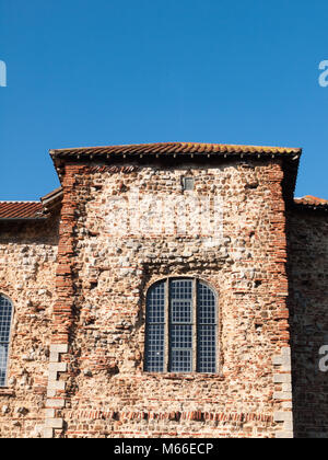 colchester castle full view blue sky spring summer light day tower window; essex; england; uk Stock Photo