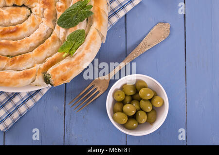 Greek spinach pie. Stock Photo