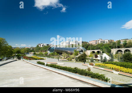 Aerial view the new presidential palace complex in the center of Grozny ...