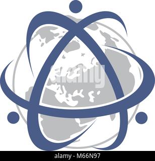 Global Community Logo Design Template Vector Stock Vector