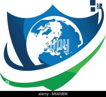 Global Security Logo Design Template Vector Stock Vector Art ...