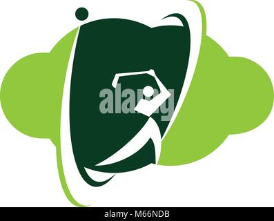 Golf Technology Logo Design Template Vector Stock Vector