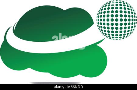 Golf Technology Logo Design Template Vector Stock Vector