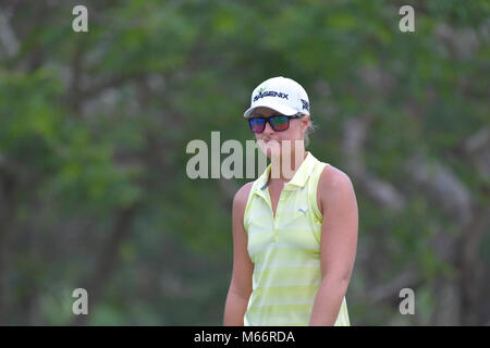 CHONBURI - FEBRUARY 24 : Anna Nordqvist of Sweden in Honda LPGA Thailand 2018 at Siam Country Club, Old Course on February 24, 2018 in Pattaya Chonbur Stock Photo