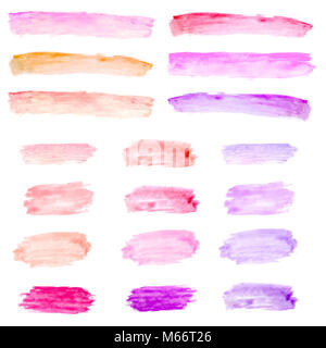 Beautiful Collection of Pink Toned Watercolor Background Elements for Your Next Project Stock Photo