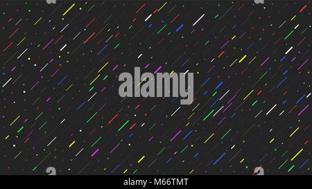 Background of abstract flat multicolored geometric shapes. Modern design. Rounded figures on a black background. Vector illustration Stock Vector