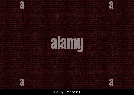 Abstract futuristic background from a binary binary code on a black background. Web programming in design. Modern technologies. The system is in dange Stock Vector