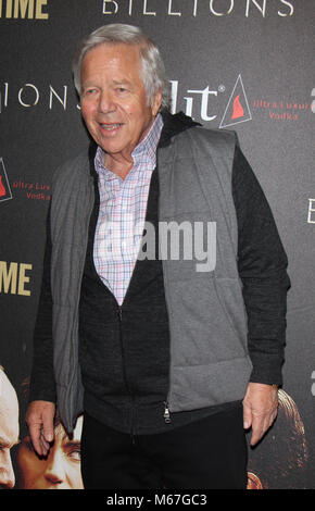 ***FILE PHOTO*** Robert Kraft Is Not The Father Of Ricki Noel Lander's Baby***  NEW YORK, NY February  13, 2017:Robert Kraft  attend Showtime's 'Billions' Season 2 Premiere at Cipriani Broadway in New York . February 13, 2017. Credit:RW/MediaPunch Stock Photo