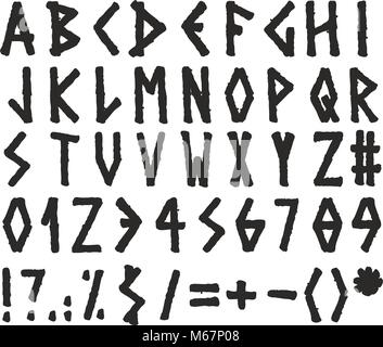 Marker Alphabet Greek Style Stock Vector