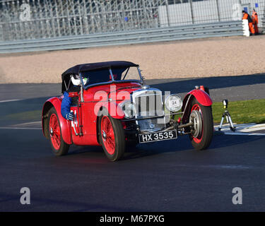 Dr Charles Pither, Frazer Nash Ulster, VSCC, Pomeroy Trophy, Silverstone, 24th February 2018, 2018, cars, Chris McEvoy, cjm-photography, competition,  Stock Photo