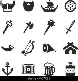 Viking Icons Stock Vector