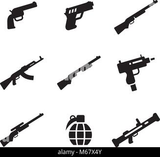Weapons Icons Stock Vector