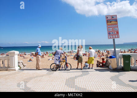 El Sardinero beach. Santander, Cantabria, Spain. Stock Photo