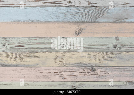 wooden background or texture with pastel colored planks Stock Photo