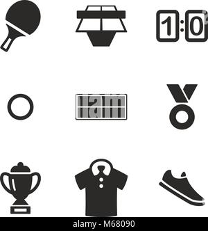 Table Tennis Icons Stock Vector