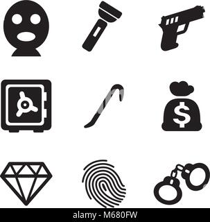 Thief Icons Stock Vector