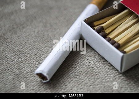 Smoking poisons the people, it makes people sick and cancer, brooches for smoking cessation campaigns and posters, Stock Photo