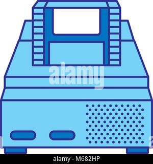 retro video console game and cassette vector illustration blue design Stock Vector