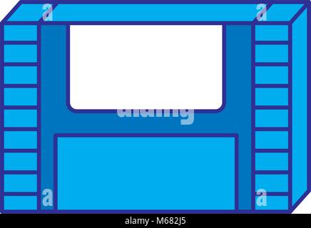 retro videogame cassette device electronic vector illustration blue design Stock Vector