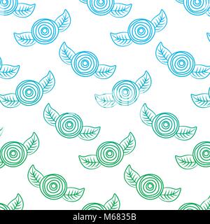 pattern decorative flowers carnation and leaves background vector illustration degrade line color design Stock Vector