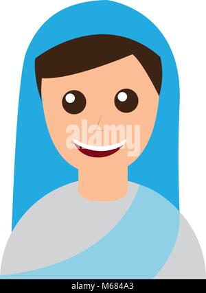 cute nun avatar character Stock Vector