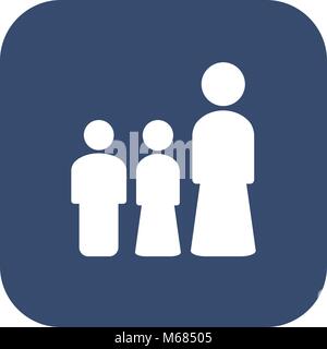 woman and her children icon set concept design illustration Stock Vector