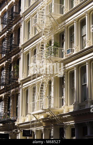 A typical cast-iron building in SoHo, NYC. Stock Photo