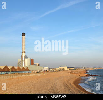 Shoreham Port, West Sussex, England. Shoreham Power Station, owned by Scottish Power, opened in 2002. Stock Photo