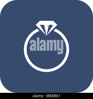 Ring icon. Flat UI design. Vector illustration Stock Vector