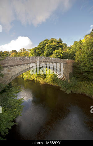 Twizel Bridge crossing the River Till, in 1513 part of the English Army ...