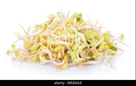 bean sprouts, soybean sprouts on white background Stock Photo