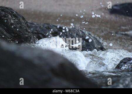 Wave images from Newfoundland, Canada. Stock Photo