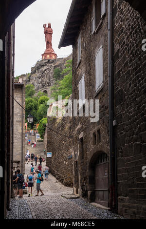 Statue of Notre Dame de France Le Puy en Velay Haute-Loire Auvergne-Rhône-Alpes France Stock Photo