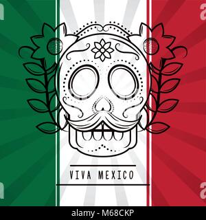 viva mexico traditional card Stock Vector