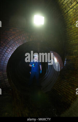 brighton sewer tour in the old victorian sewers underground Stock Photo
