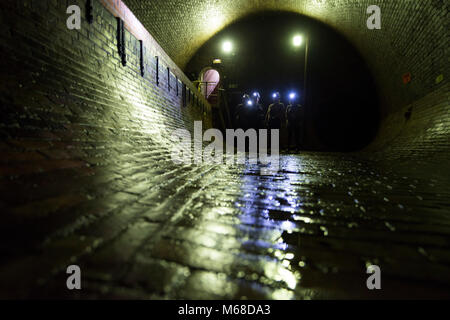 brighton sewer tour in the old victorian sewers underground Stock Photo