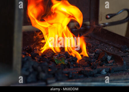 The Wrought Fire is hot and ready to work Stock Photo