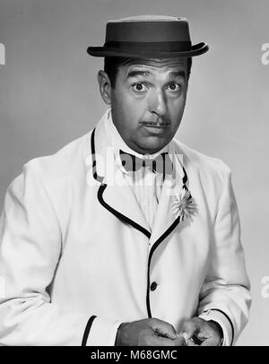 TENNESSEE ERNIE FORD (1919-1991) American singer on The Tennessee Ernie Ford NBC TV show sponsered by the Ford Motor Company in 1958 Stock Photo