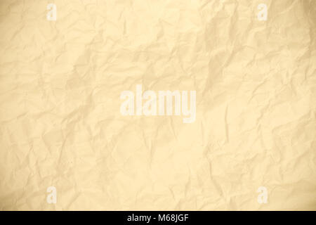Vintage Yellowed Blank Crushed Paper Background Stock Photo