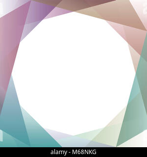 Natural Square with Trangles of Various Colors in a Rainbow as a Border Stock Photo