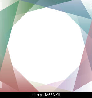 Natural Square with Trangles of Various Colors in a Rainbow as a Border Stock Photo