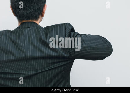 Business man back view action ready to go business or prepare to start new company concept Stock Photo