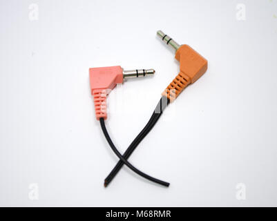 Speaker cable 3.5mm Stock Photo