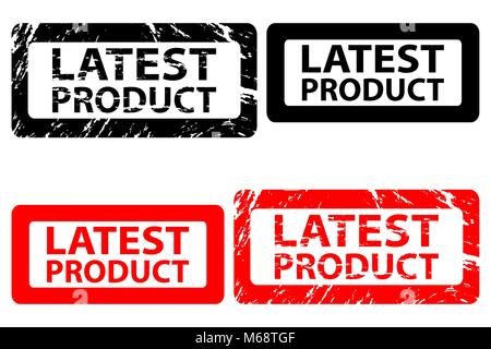 Latest produc - rubber stamp - vector - black and red Stock Vector