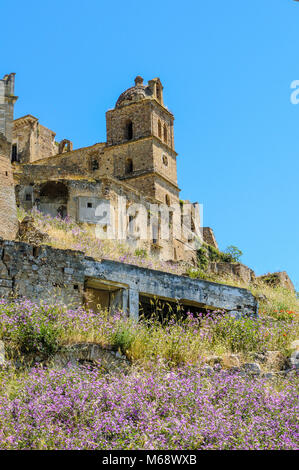Italy Basilicata Craco, phantom village Stock Photo
