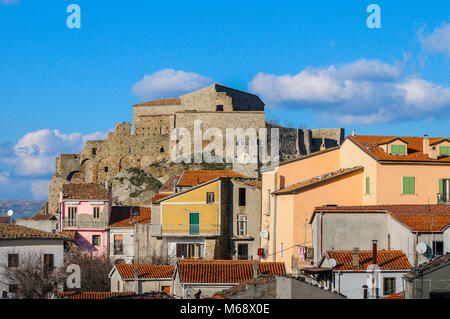 Italy Basilicata  Lucan Apennine National Park Laurenzana - the castle Stock Photo